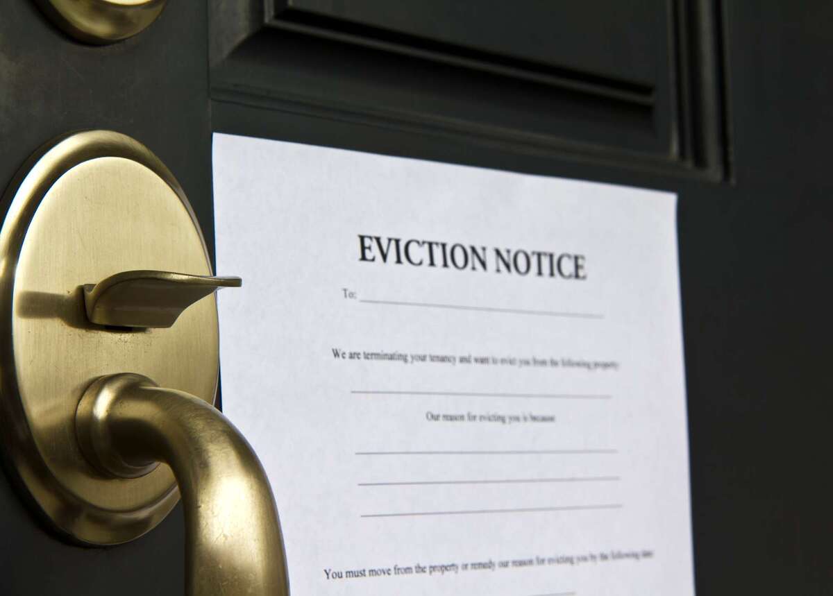 Eviction Notice Letter on Front Door (S) (R)